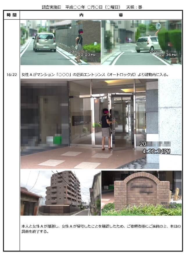 自宅に入る女性、名古屋探偵事務所の浮気調査の報告書12.jpg