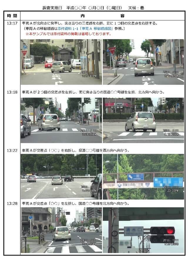 車で移動する対象者、名古屋探偵事務所の浮気調査の報告書2.jpg